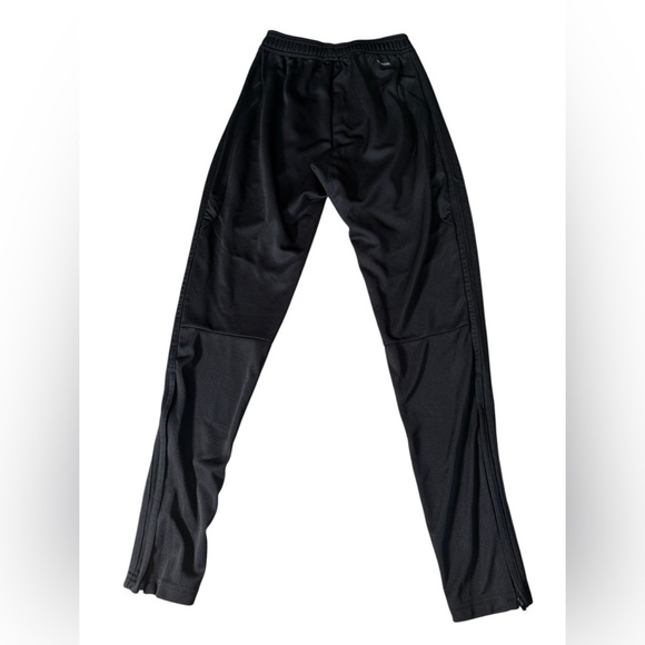 Adidas XS Black Track Jogger Pants Ankle Zip Slim Fit Logo Detail - Picture 2 of 5